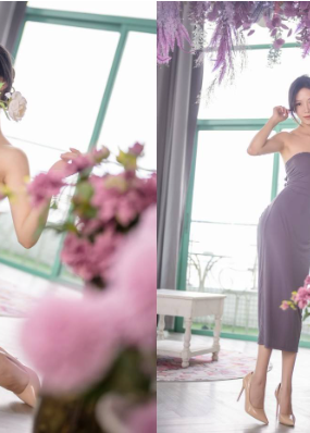 微博网红【抖娘利世】私拍视图 真空连体裙激凸